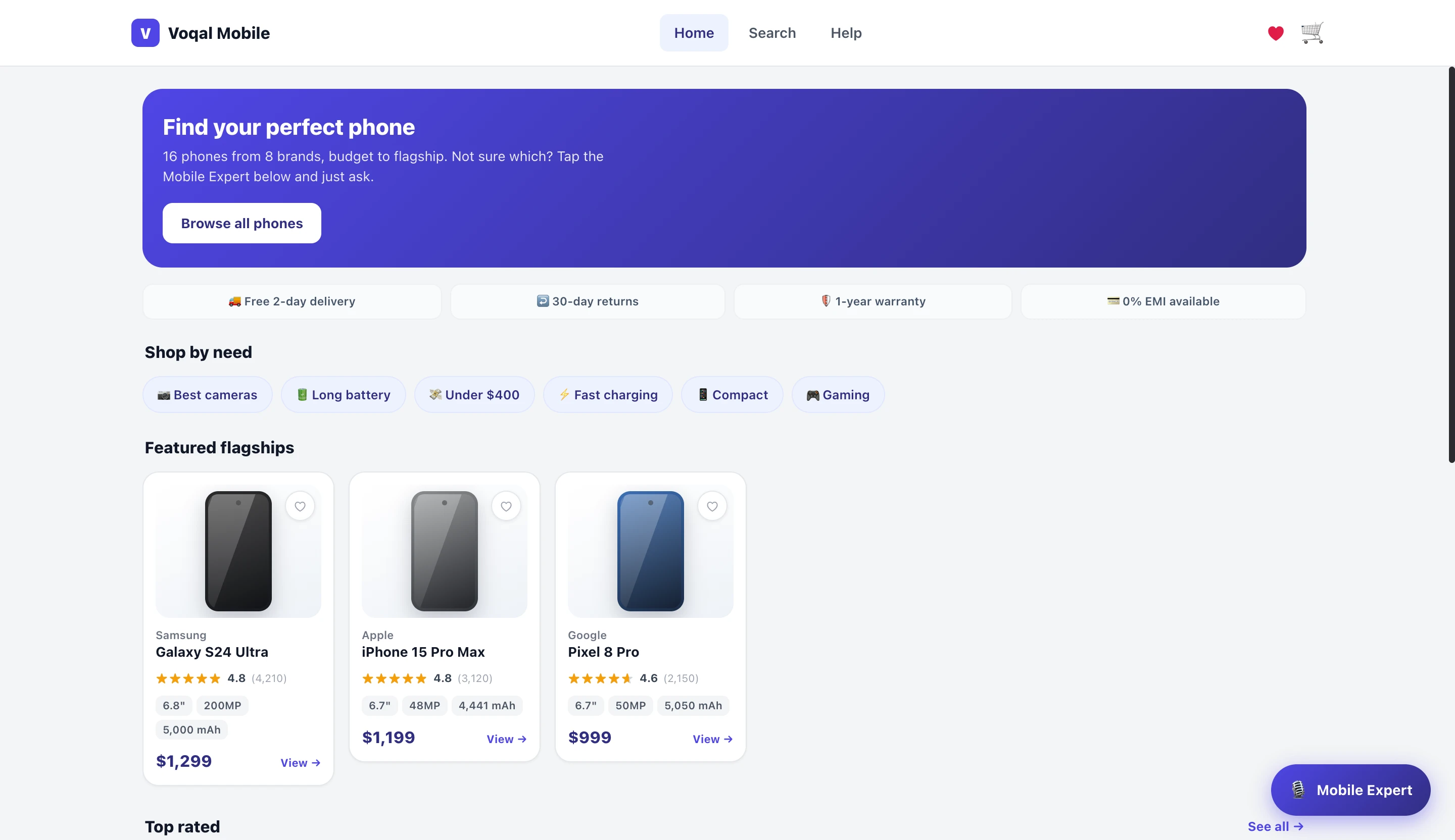 Shop by talking. demo